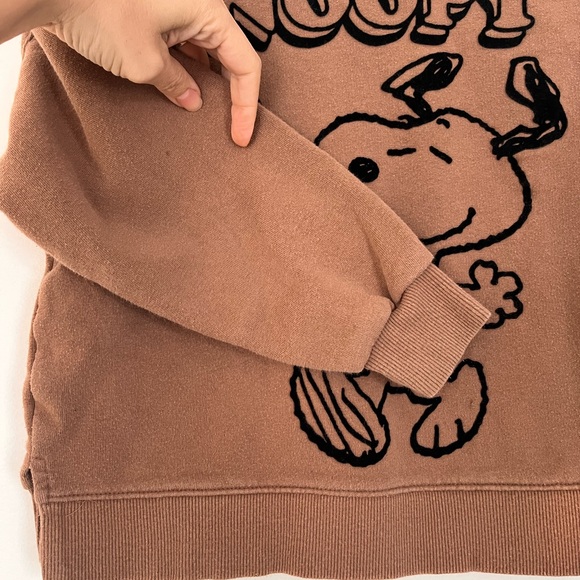 Brown Snoopy Zara X Peanut Sweatshirt - Picture 3 of 7